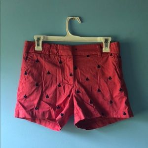 Pink Khaki shorts with a blue sailboats